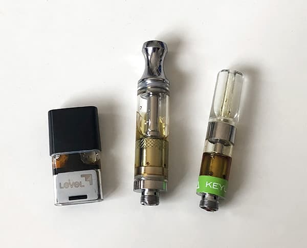 Cannabis oil vape pods and cartidges