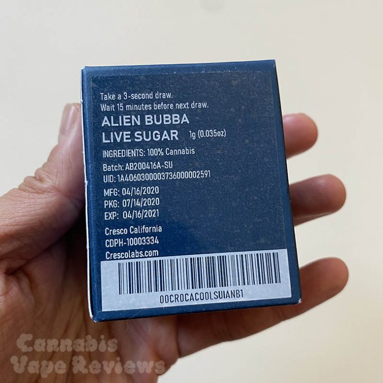 Cresco Cannabis Live Sugar Extract Review Cannabis Vape Reviews