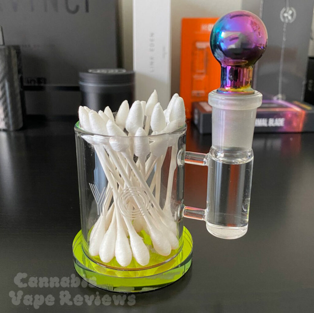 dab station for cotton swabs and alcohol